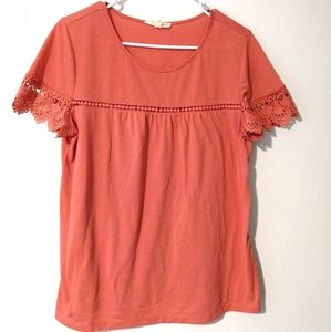 Blush Lace Detail Top